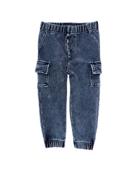 Andy & Evan Denim Knit Jogger Pant