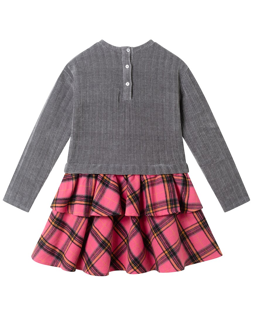 Andy & Evan Chenille/Plaid Flannel 2Fer Dress