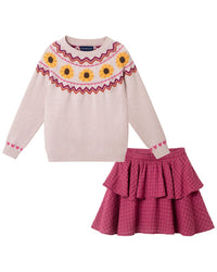 Andy & Evan Sunflower Fairisle Sweater Set