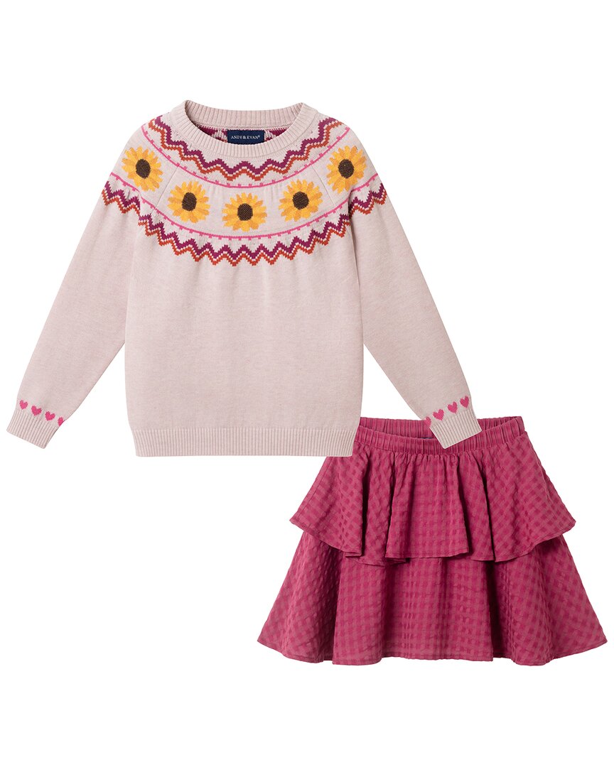 Andy & Evan Sunflower Fairisle Sweater Set