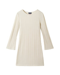 Andy & Evan Lurex Rib Bell-Sleeve Dress