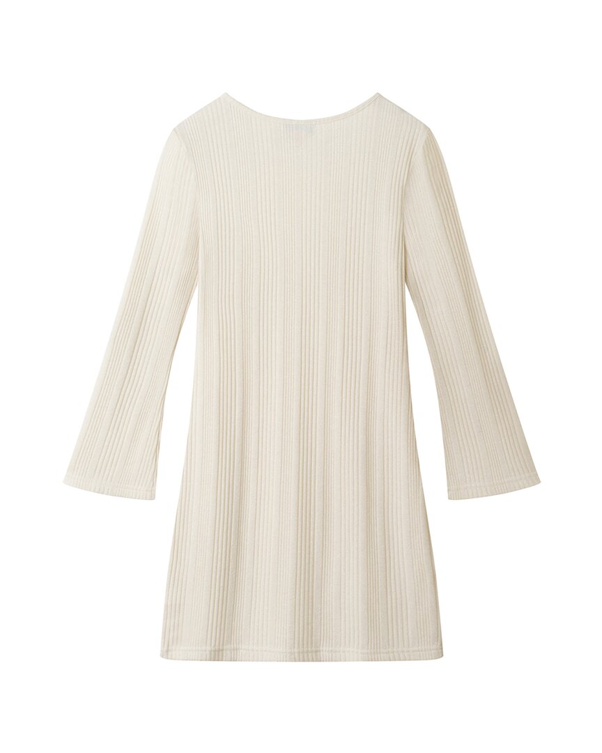 Andy & Evan Lurex Rib Bell-Sleeve Dress