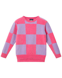 Andy & Evan Checker Split Side Sweater