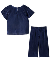 Andy & Evan Plisse Dressy Pant Set