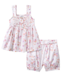 Petite Plume Girls Twill Charlotte Short Set