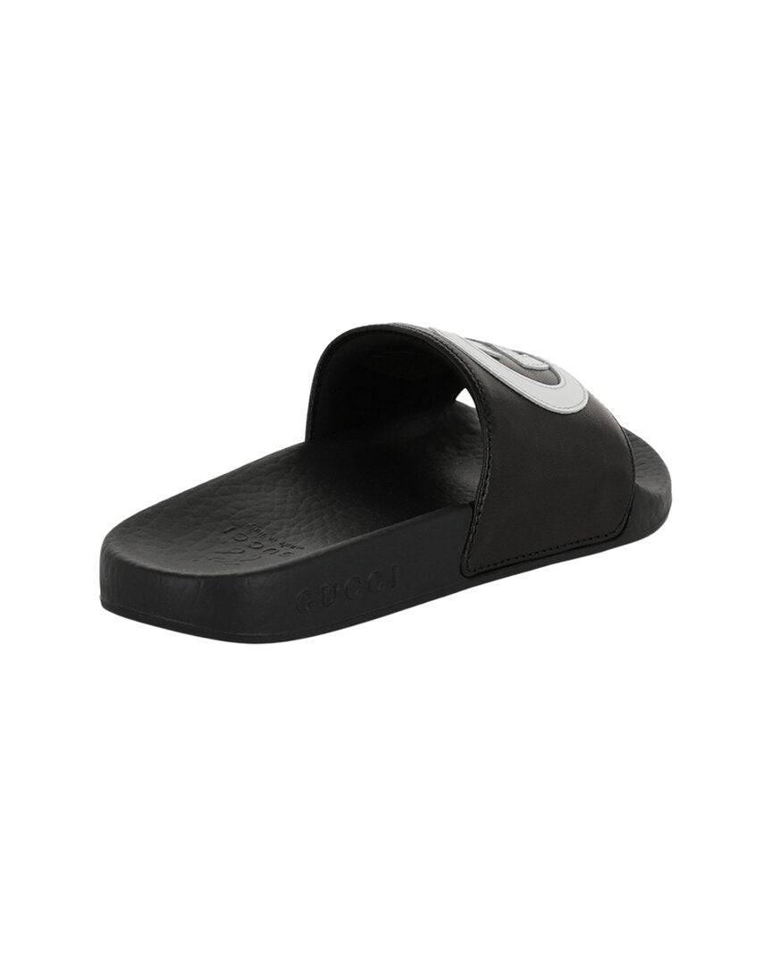 Gucci Interlocking G Leather Slide