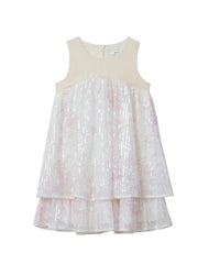 Reiss Daisy Linen Sequin Layered Dress