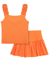 Habitual Bubble Peplum Skirt Set