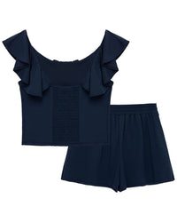 Habitual Mock Wrap Short Set