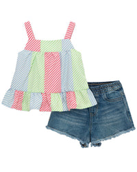 Habitual Stripe Top & Short Set