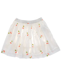Bonpoint Cherry Skirt One Size Fits All White