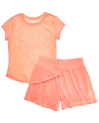 New Balance 2Pc T-Shirt & Flowy Short Set