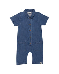Turtledove London Denim Blue Shortie Overall