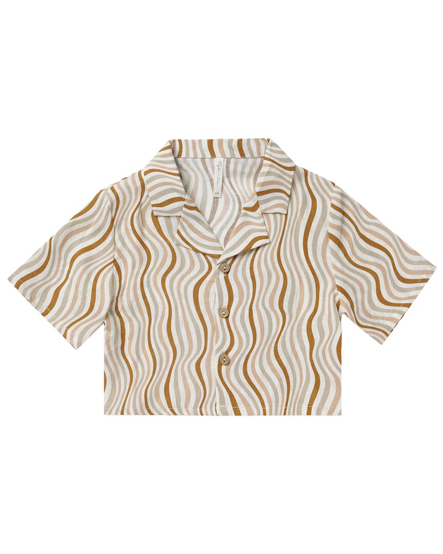 Rylee + Cru Collective Miley Linen-Blend Top