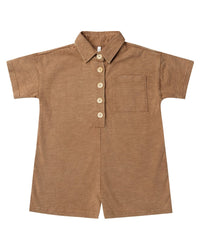 Rylee + Cru Collective Collared Button Romper