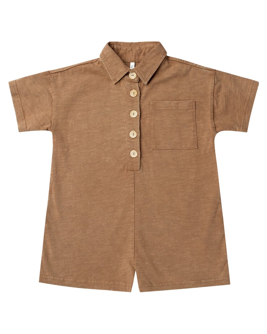 Rylee + Cru Collective Collared Button Romper