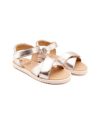 Old Soles Peachy Leather Sandal Silver