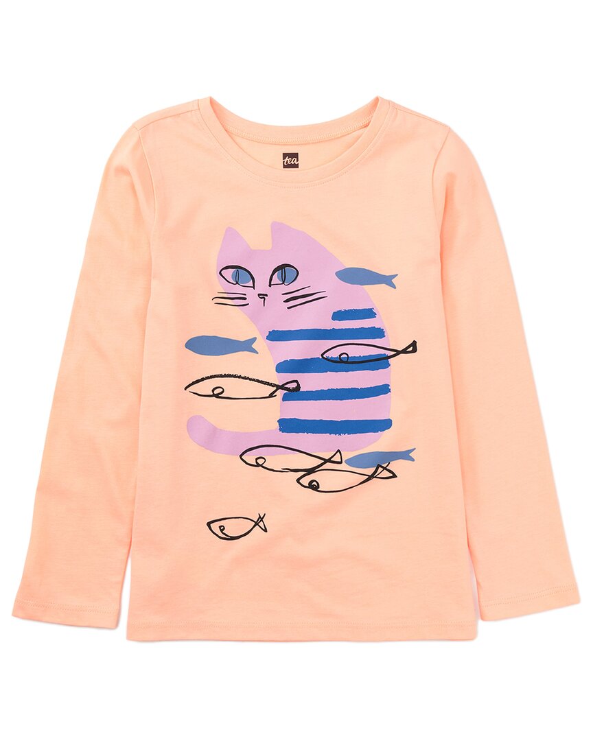 Tea Collection Fishing Cat Graphic T-Shirt