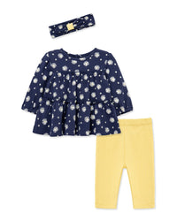 Little Me Daisies Tunic Set Headband