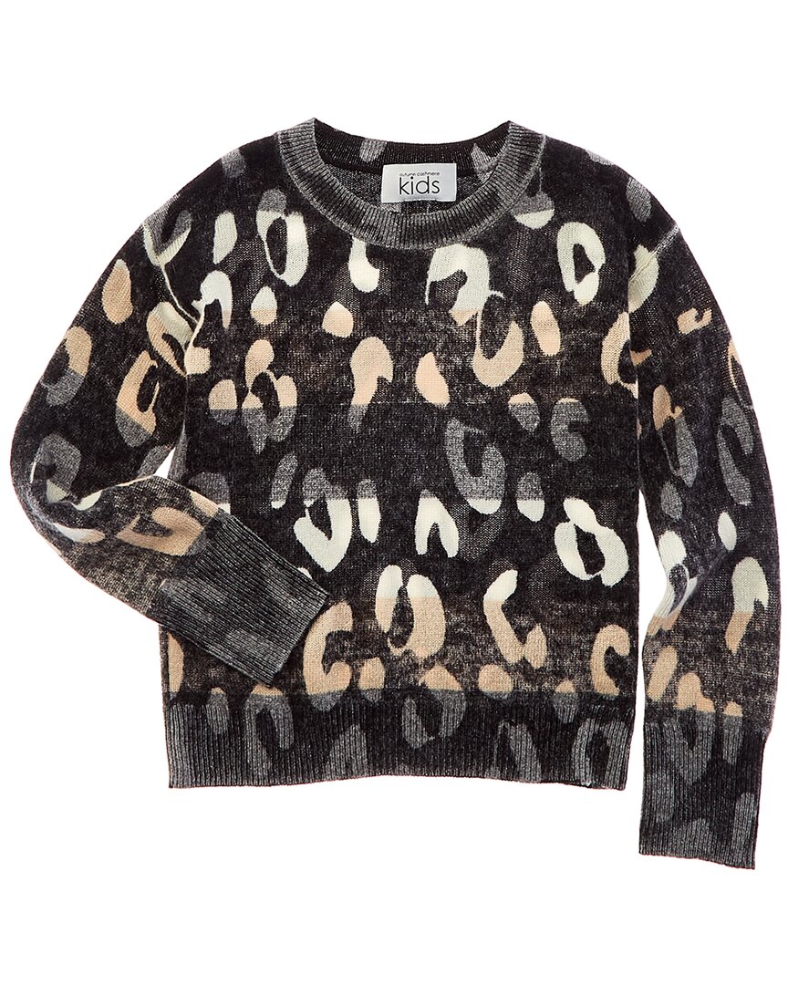 Autumn Cashmere Autumn Cashmere Striped Leopard Wool & Cashmere-Blend Sweater