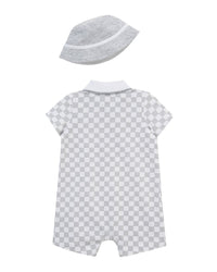 Little Me Racecar Romper Hat