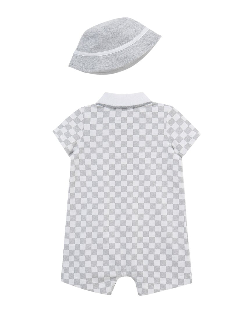 Little Me Racecar Romper Hat