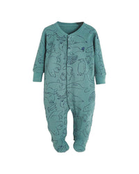 Babycottons Camou Waffle Footie Pajamas Green
