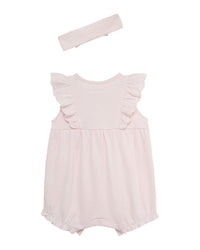 Little Me Rosebud Romper Hband