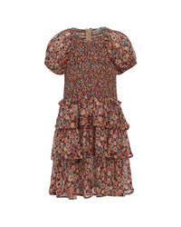 Sea New York Fernande Print Puff Sleeve Tiered Dress