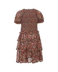 Sea New York Fernande Print Puff Sleeve Tiered Dress