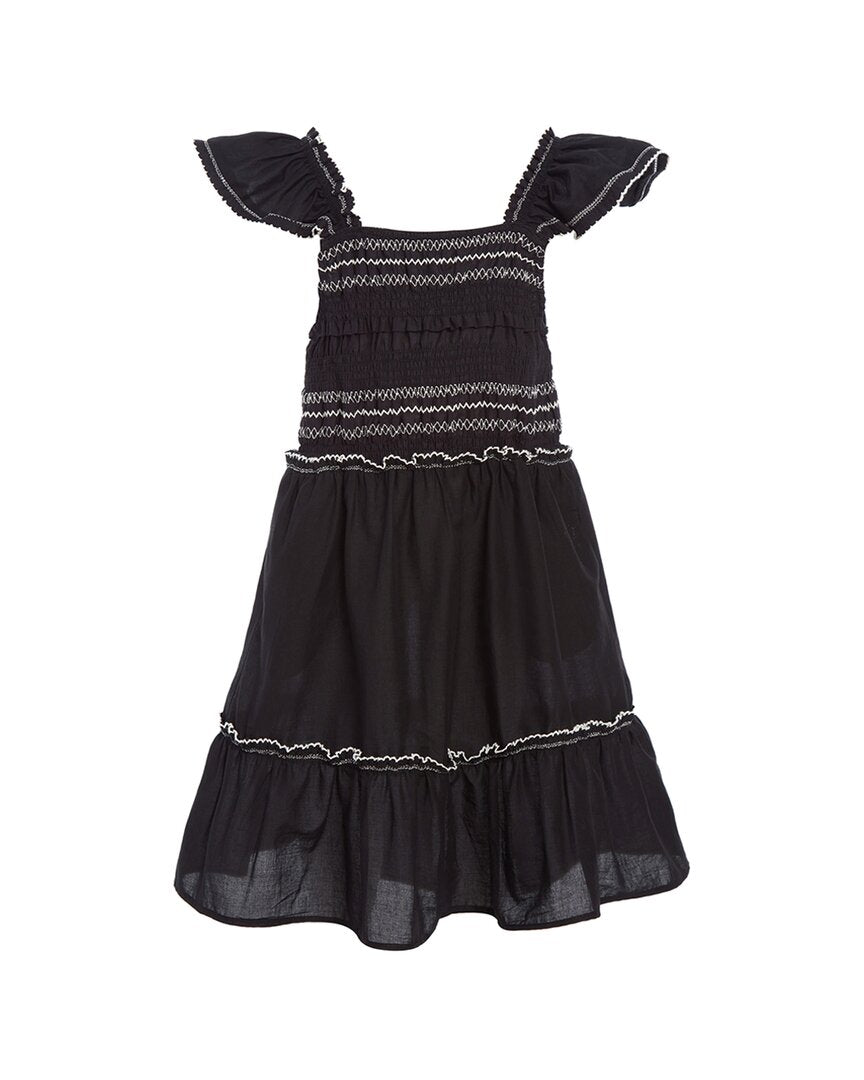 Sea New York Mable Cambric Flutter Sleeve Smocked Dress