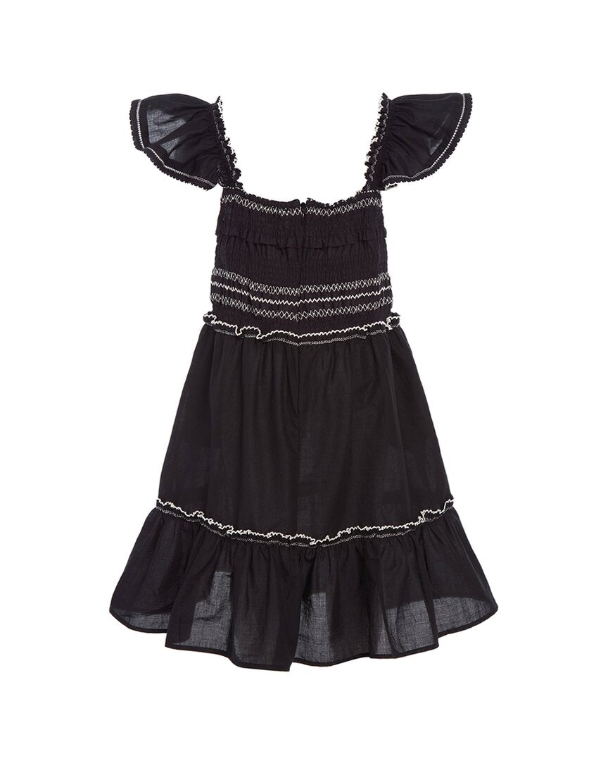 Sea New York Mable Cambric Flutter Sleeve Smocked Dress