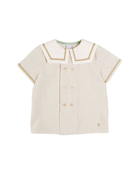 Pepa London Pepa London Striped Mariner Collar Short Top