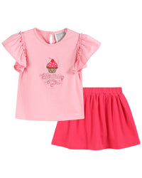 Lil Cactus Lil Cactus Top & Skort Set