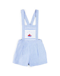Pepa London Pepa London Nautical Striped Boat Embroidery Short