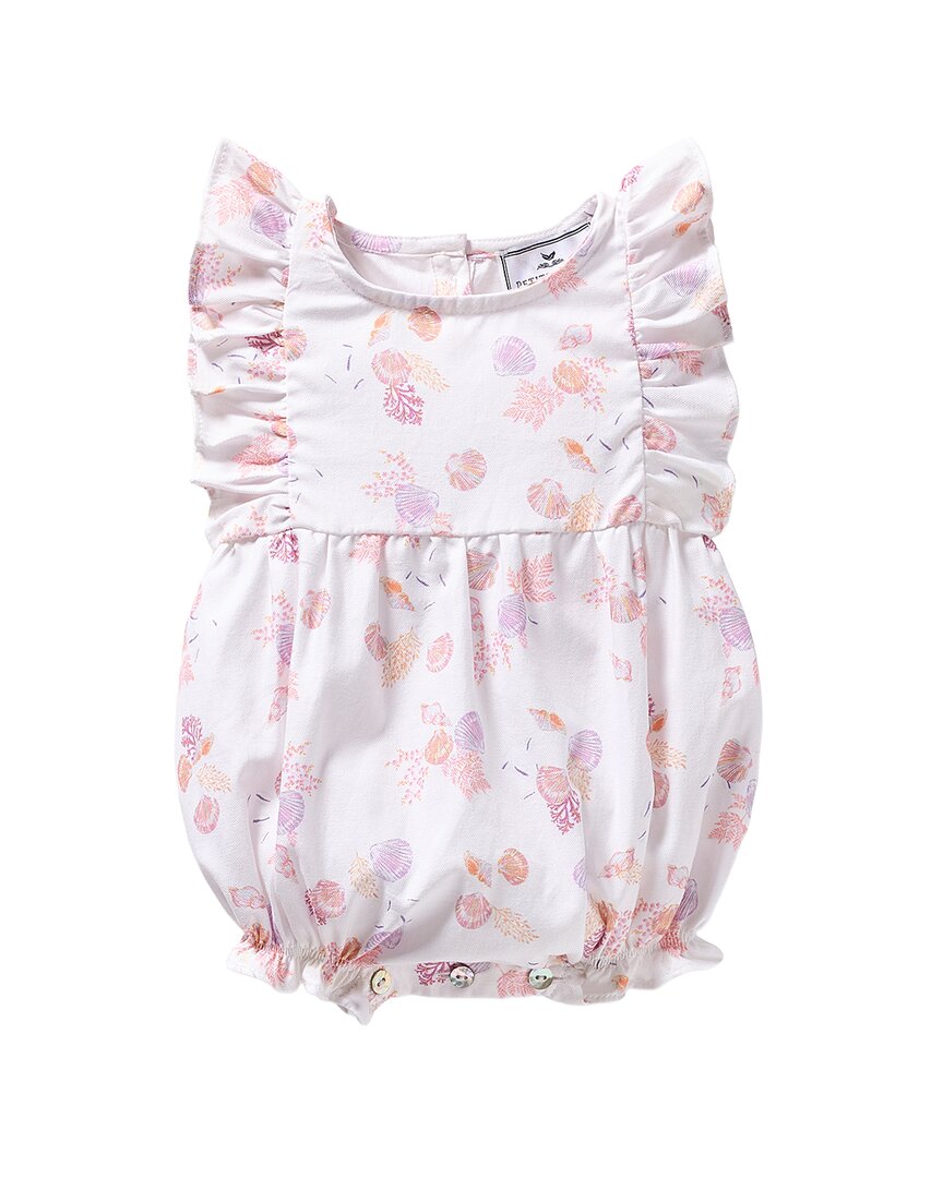 Petite Plume Infant Twill Ruffled Romper
