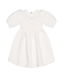 HOPE & HENRY Hope & Henry Puff Sleeve Double Quilted Dress