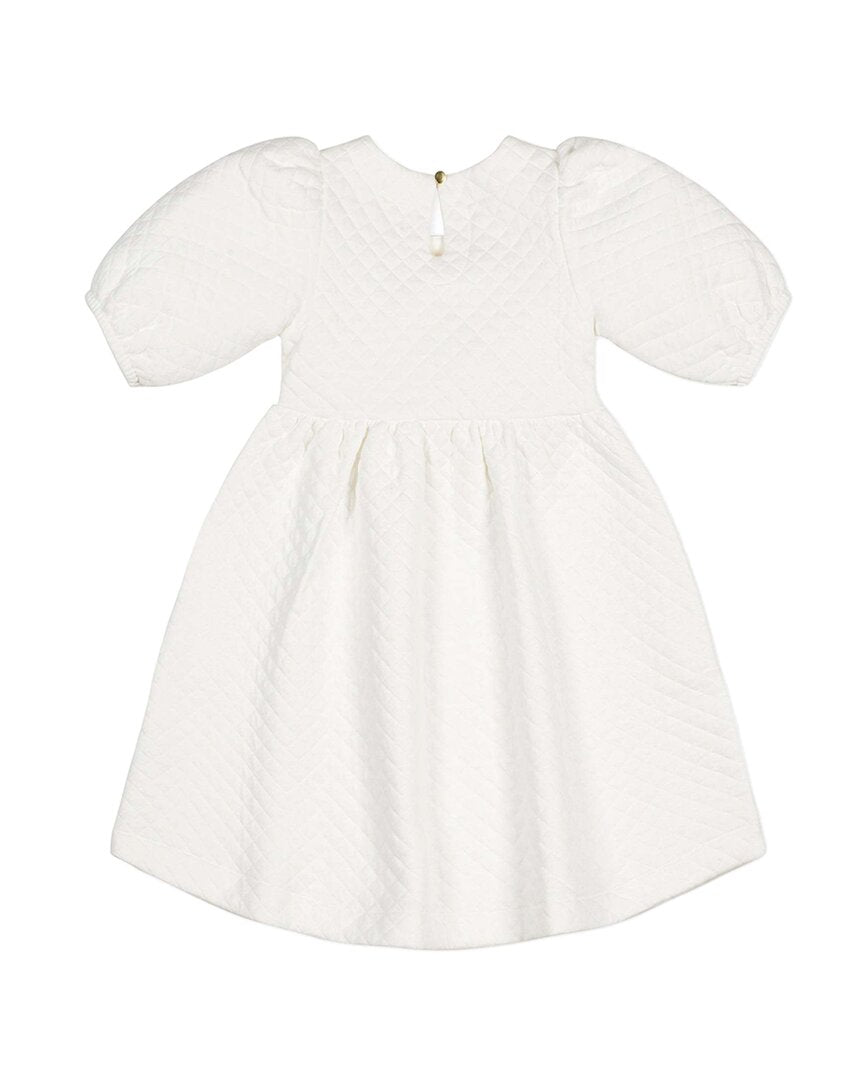 HOPE & HENRY Hope & Henry Puff Sleeve Double Quilted Dress