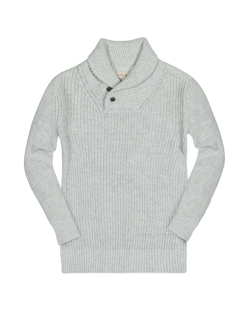 Hope & Henry Shawl Collar Button Sweater