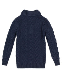 Hope & Henry Mock Neck Button Sweater