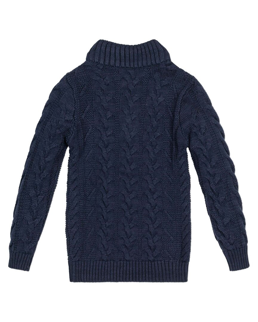 Hope & Henry Mock Neck Button Sweater