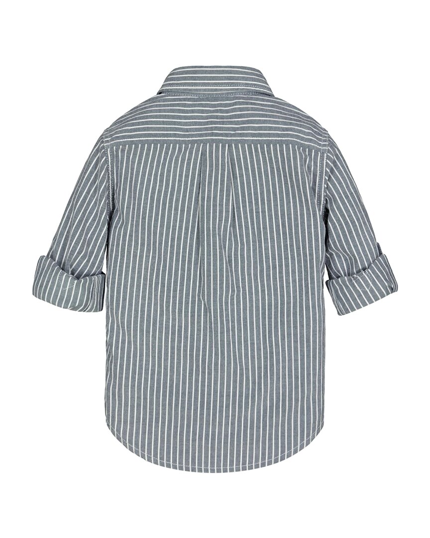 Hope & Henry Railroad Stripe Rolled Shirt