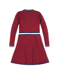 Hope & Henry Tipped Collar Henley Sweaterdress