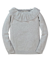 Hope & Henry Flounce Neck Sweater