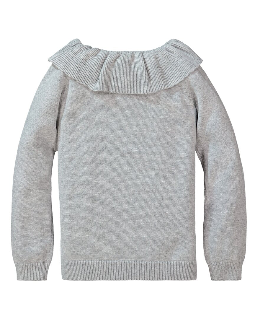 Hope & Henry Flounce Neck Sweater