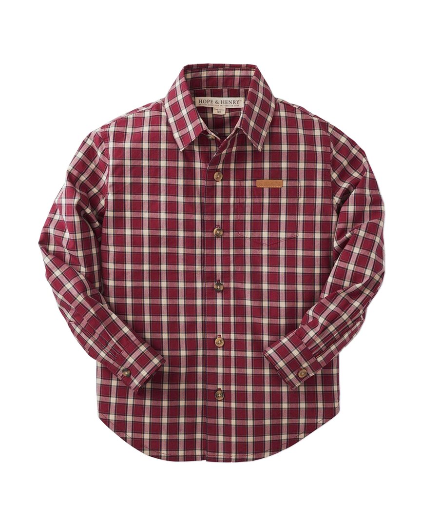 Hope & Henry Poplin Rolled Shirt