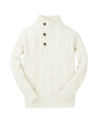 Hope & Henry Cable Mock Neck Sweater