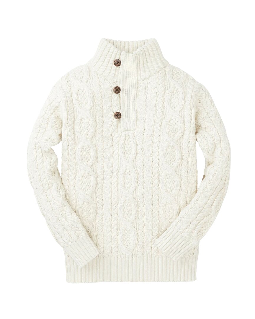Hope & Henry Cable Mock Neck Sweater