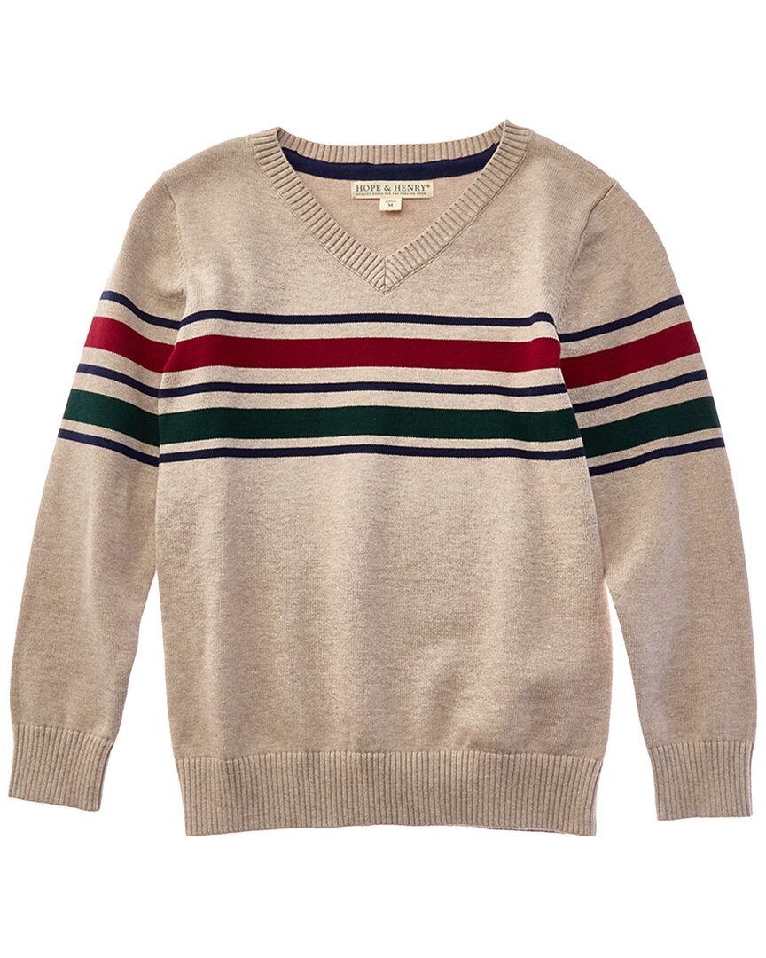 Hope & Henry Fine Gauge V-Neck Sweater