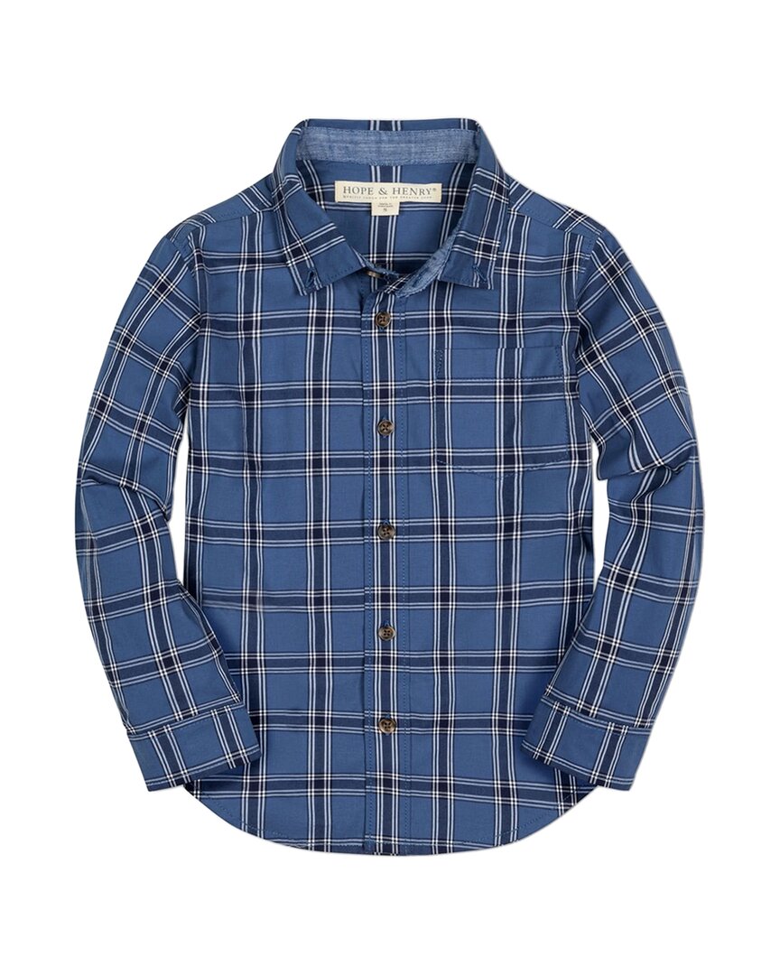 Hope & Henry Single-Pocket Stretch Poplin Shirt